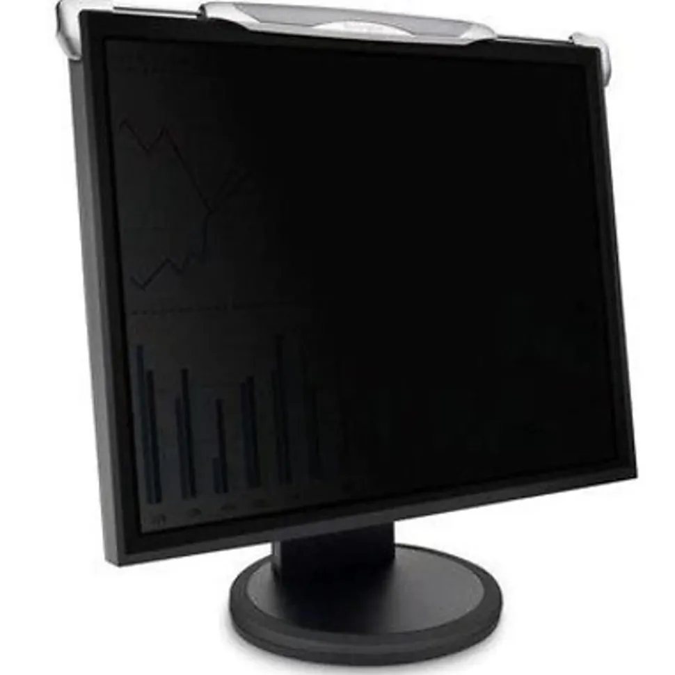 Kensington® Snap2™ Monitor Privacy Screen Filter, 22" Widescreen, Black/Silver, K55779WW