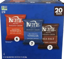 Kettle Brand Classic Kettle Potato Chips, 1 Oz, Total Qty 80