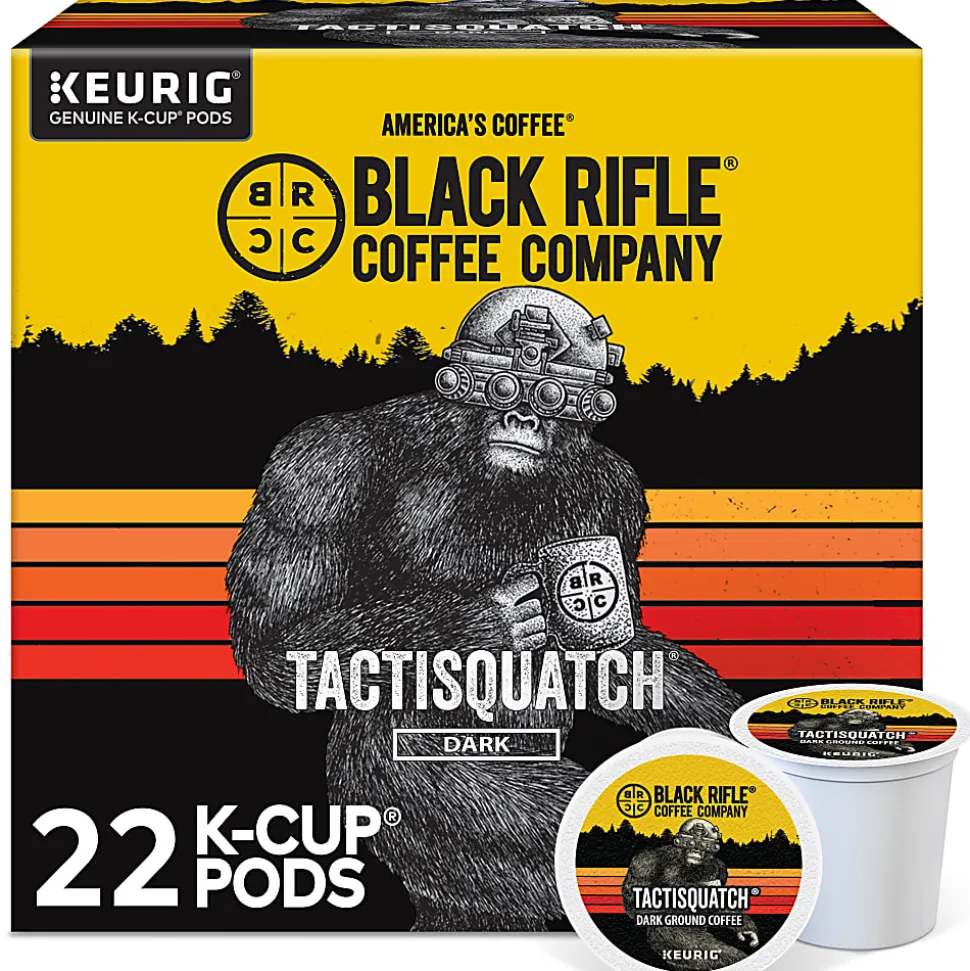 Keurig Black Rifle Coffee Company K-Cup Pods, Tactisquatch, Dark Roast, Pack Of 22 Pods
