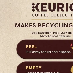 Keurig Coffee Collective Bold Beats Single-Serve K-Cup Pods, Medium-Dark Roast Coffee, 8 Count