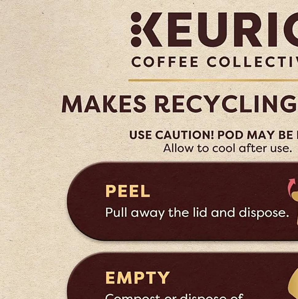 Keurig Coffee Collective Bold Beats Single-Serve K-Cup Pods, Medium-Dark Roast Coffee, 8 Count