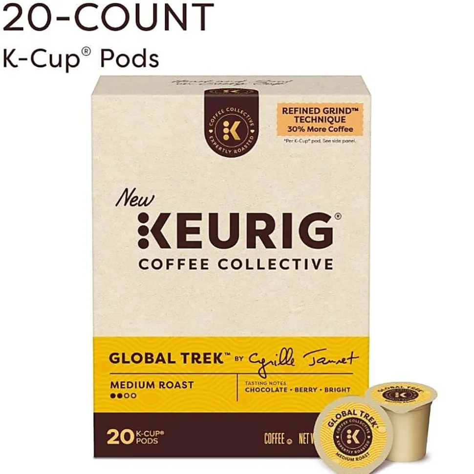 Keurig Coffee Collective Global Trek Single-Serve K-Cup Pods, Medium Roast Coffee, 20 Count