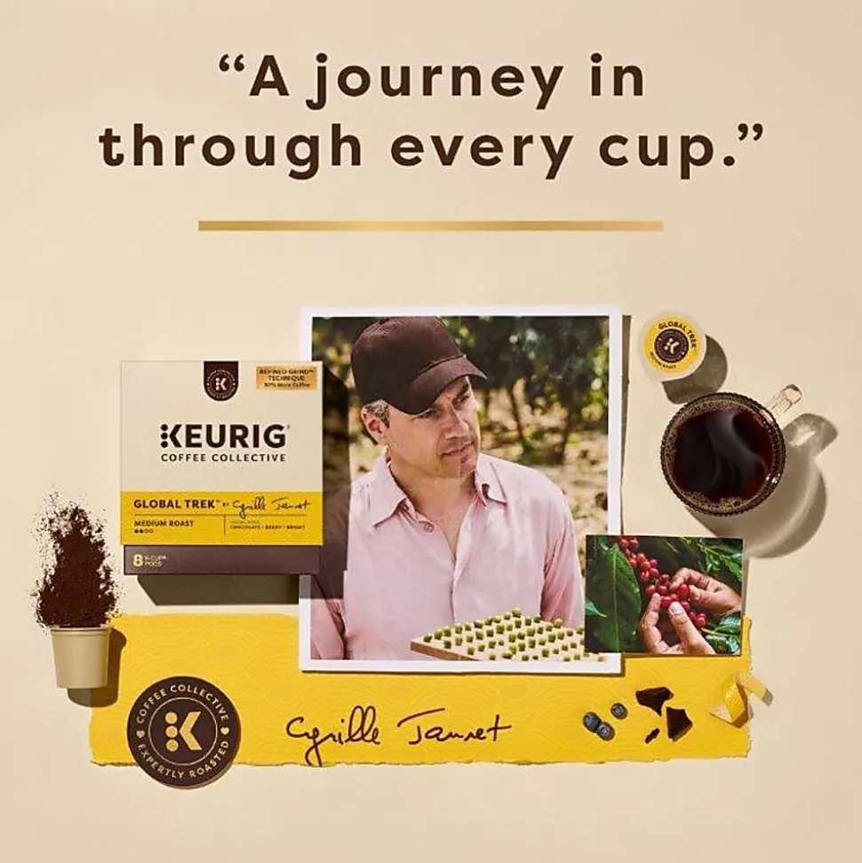 Keurig Coffee Collective Global Trek Single-Serve K-Cup Pods, Medium Roast Coffee, 20 Count