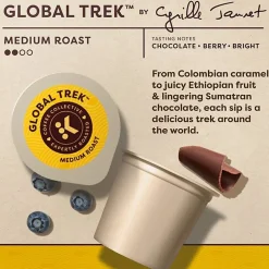 Keurig Coffee Collective Global Trek Single-Serve K-Cup Pods, Medium Roast Coffee, 8 Count