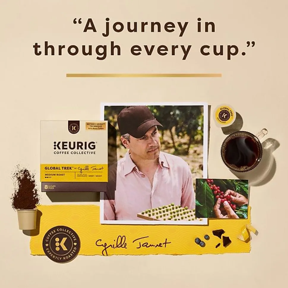 Keurig Coffee Collective Global Trek Single-Serve K-Cup Pods, Medium Roast Coffee, 80 Count (4 Packs of 20)