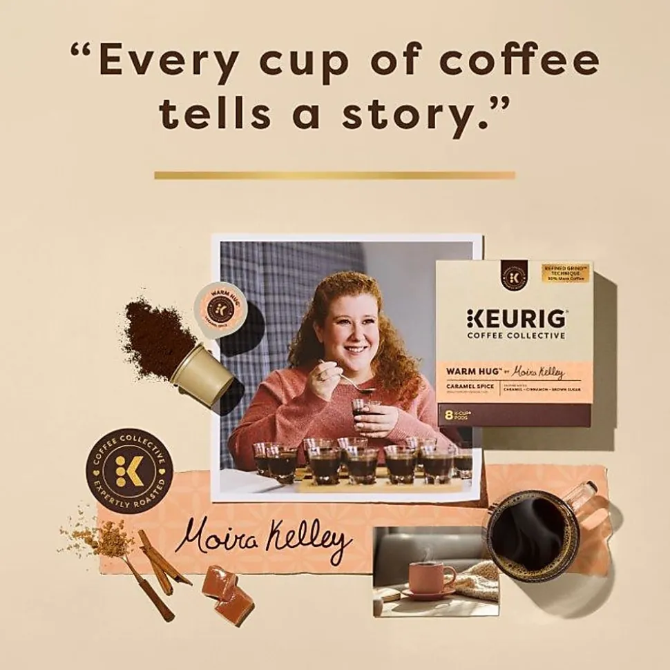 Keurig Coffee Collective Warm Hug Caramel Spice Single-Serve K-Cup Pods, Light Roast Coffee, 80 Count (4 Packs of 20)