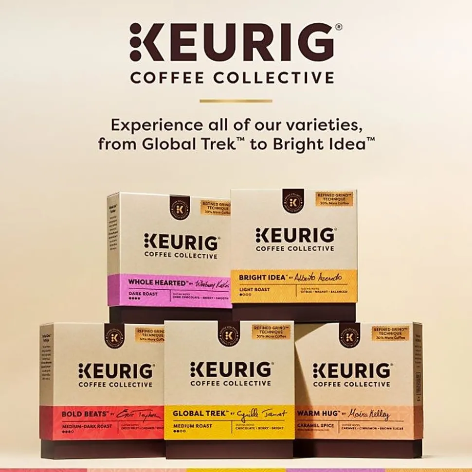 Keurig Coffee Collective Warm Hug Caramel Spice Single-Serve K-Cup Pods, Light Roast Coffee, 80 Count (4 Packs of 20)