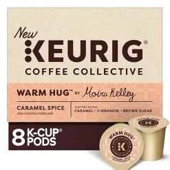 Keurig Coffee Collective Warm Hug Caramel Spice Single-Serve K-Cup Pods, Light Roast Coffee, 8 Count