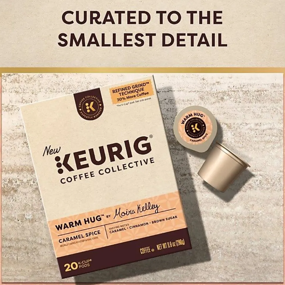 Keurig Coffee Collective Warm Hug Caramel Spice Single-Serve K-Cup Pods, Light Roast Coffee, 20 Count