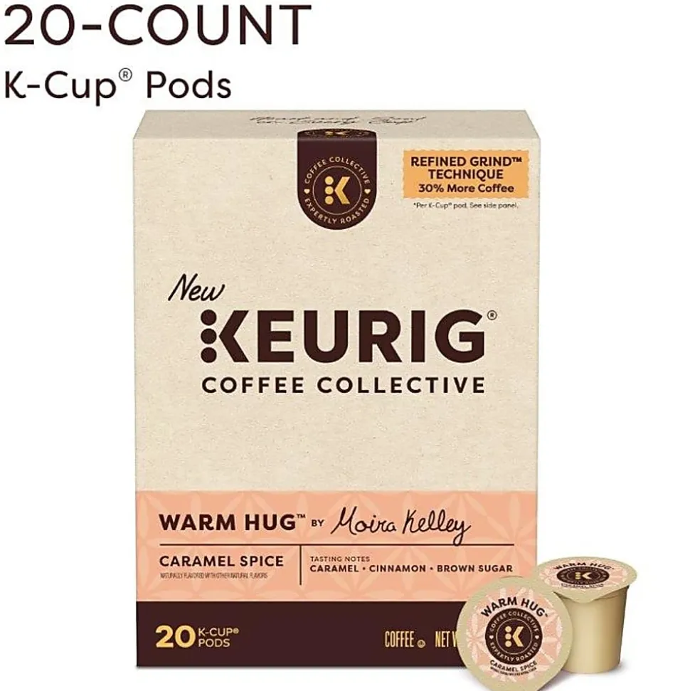Keurig Coffee Collective Warm Hug Caramel Spice Single-Serve K-Cup Pods, Light Roast Coffee, 20 Count