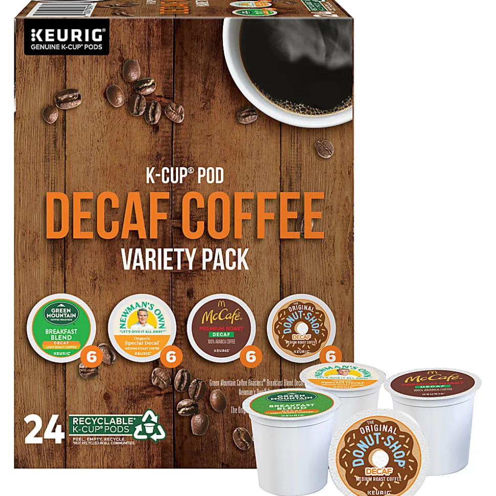 Keurig Green Mountain Coffee Roasters K Cup Variety Sampler Decaf Coffee Pack, Box Of 24 K Cup Pods