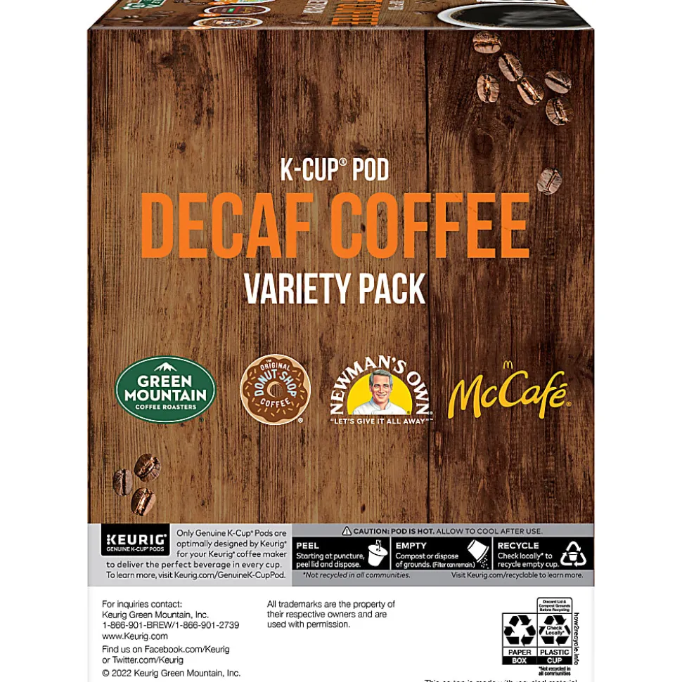 Keurig Green Mountain Coffee Roasters K Cup Variety Sampler Decaf Coffee Pack, Box Of 24 K Cup Pods
