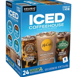 Keurig ICED Coffeehouse K-Cup® Pod Collection Variety Pack, Medium Roast, 24 Pods Per Pack, Case Of 4 Packs