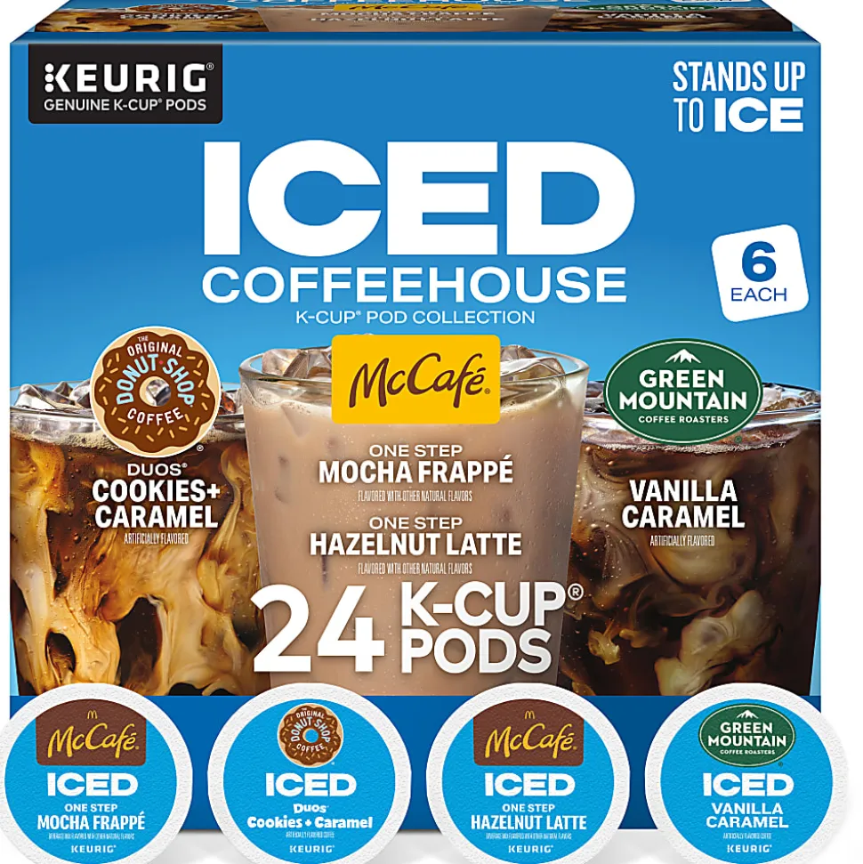 Keurig ICED Coffeehouse K-Cup® Pod Collection Variety Pack, Box Of 24 Pods