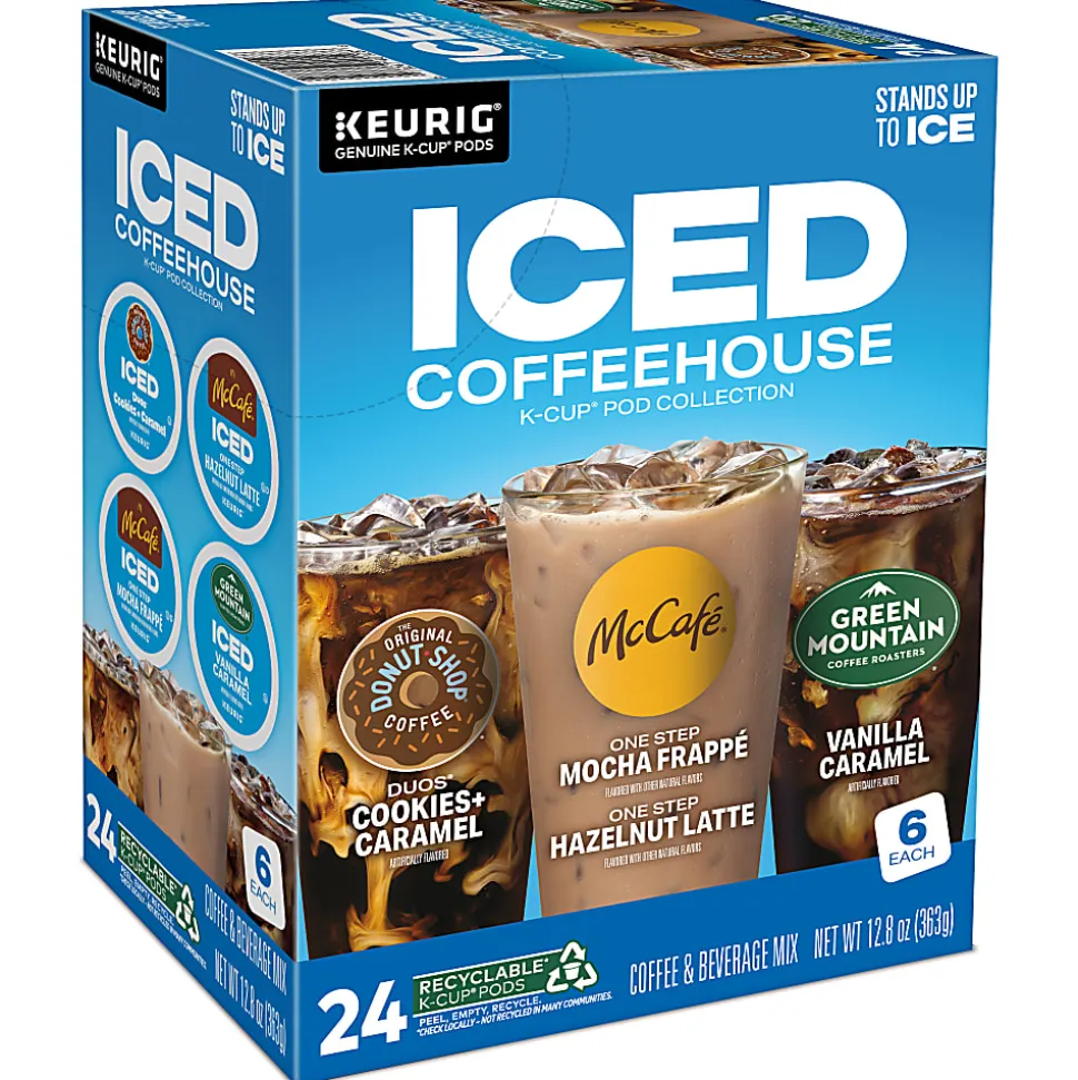 Keurig ICED Coffeehouse K-Cup® Pod Collection Variety Pack, Box Of 24 Pods