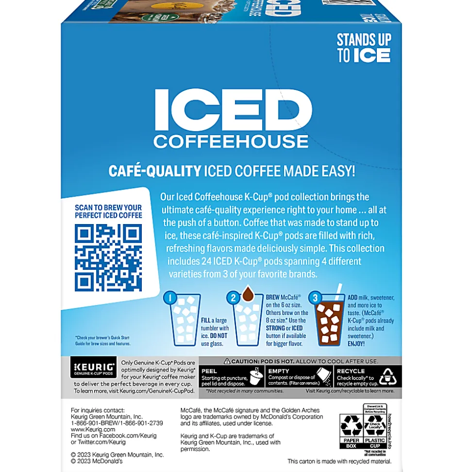 Keurig ICED Coffeehouse K-Cup® Pod Collection Variety Pack, Box Of 24 Pods