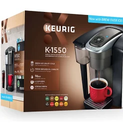Keurig®K-1550 Brewer, 96oz Reservoir, Single Serve K-Cup® Pod Small Business Coffee Maker, Black