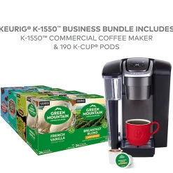 Keurig® K-1550 Single Serve Coffee Maker Bundle with 8 Boxes Of K-Cup® Pods (190 pods)