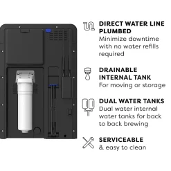 Keurig® K-4500™ Single-Serve K-Cup® Pod Cafe System for Large Workplaces makes Coffee, Tea, Cappuccinos and Lattes, Black
