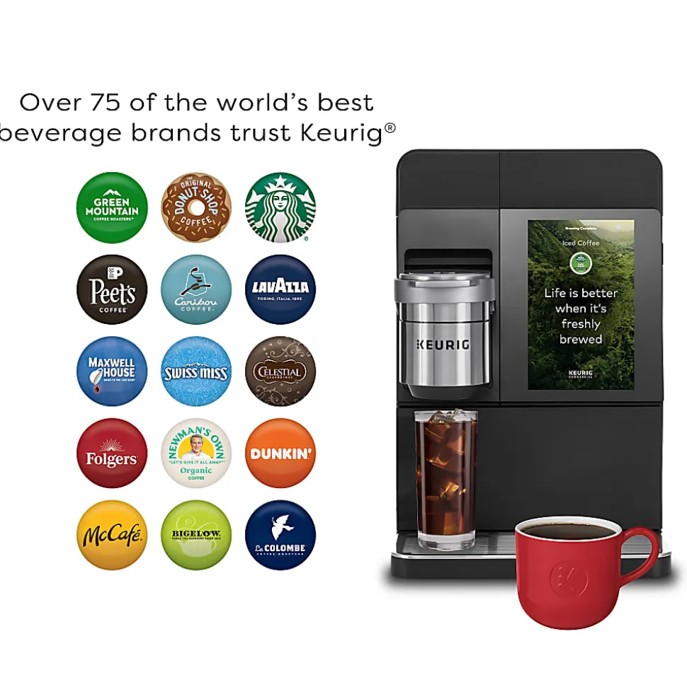 Keurig® K-4500™ Single-Serve K-Cup® Pod Cafe System for Large Workplaces makes Coffee, Tea, Cappuccinos and Lattes, Black