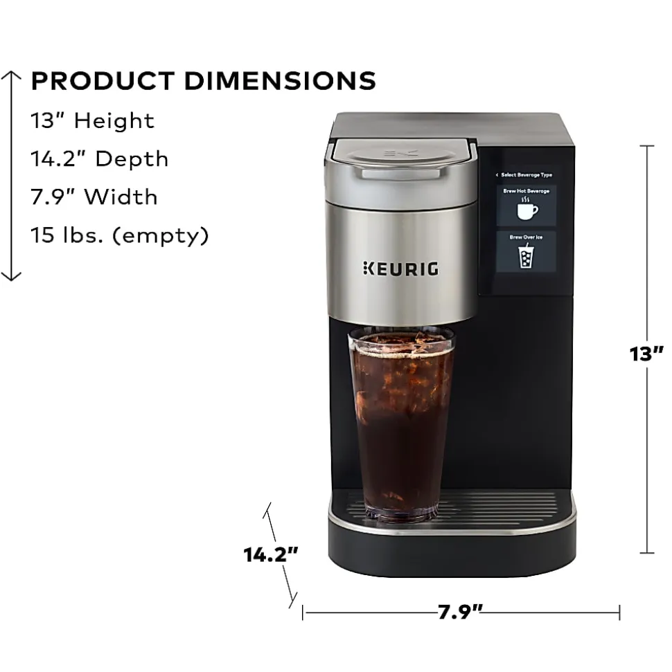 Keurig® K-2550® Single-Serve K-Cup® Pod Medium Workplace Coffee Maker, Plumbed, Silver/Black