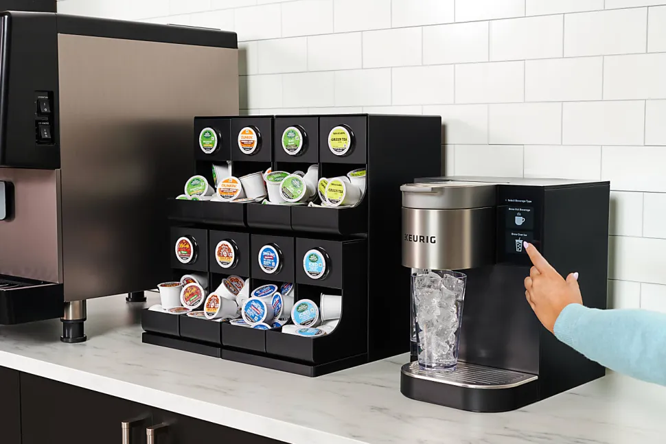 Keurig® K-2550® Single-Serve K-Cup® Pod Medium Workplace Coffee Maker, Plumbed, Silver/Black