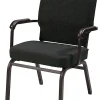 KFI Studios Big And Tall Stacking Chair, Black