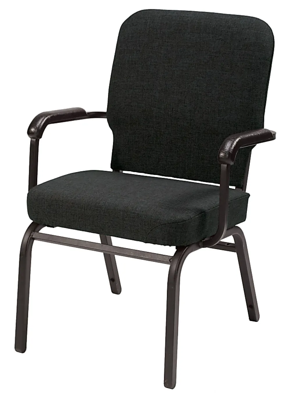 KFI Studios Big And Tall Stacking Chair, Black