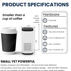KIKI PURE A1 Mini HEPA Portable Air Purifier