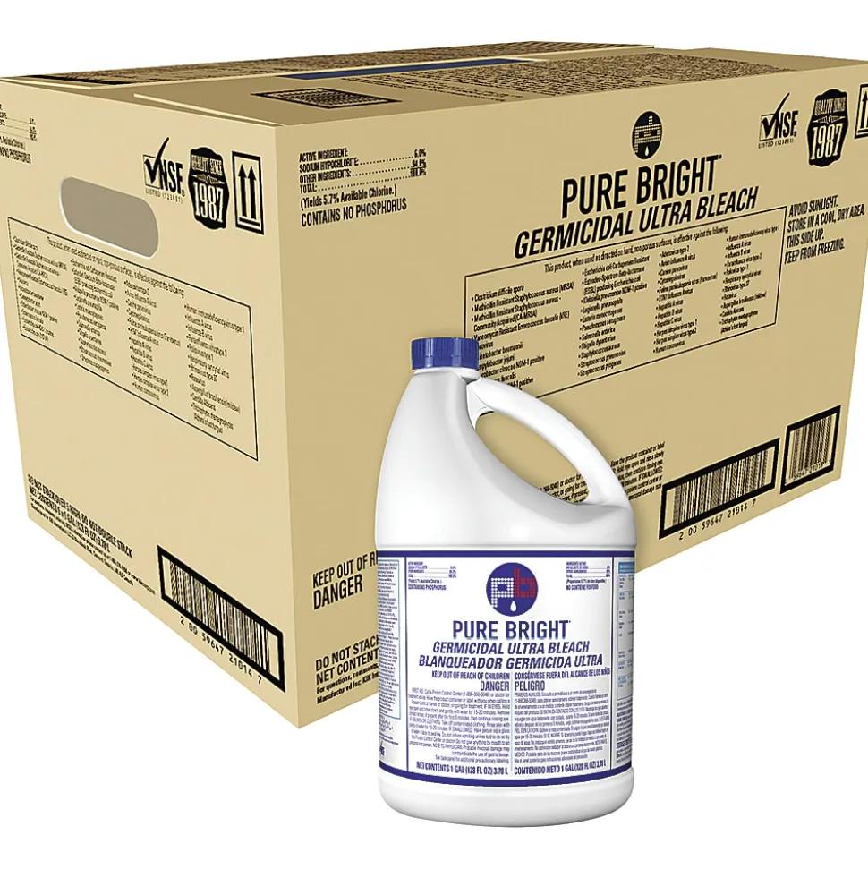 Kik Ultra-Germicidal Bleach, 1 Gallon, Case Of 6