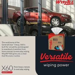 Kimberly-Clark Professional™ Wipers WypAll™ X60 Pop-Up™ Box, 9 1/10