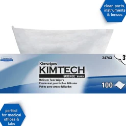 KIMTECH Delicate Task Wipers - Pop-Up Box - For Laboratory - Absorbent - White/ - 1 Box