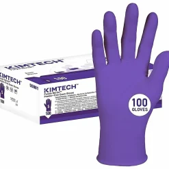 KIMTECH Kimberly Clark Safeskin Purple Nitrile Exam Gloves, Small, Purple, Box Of 100