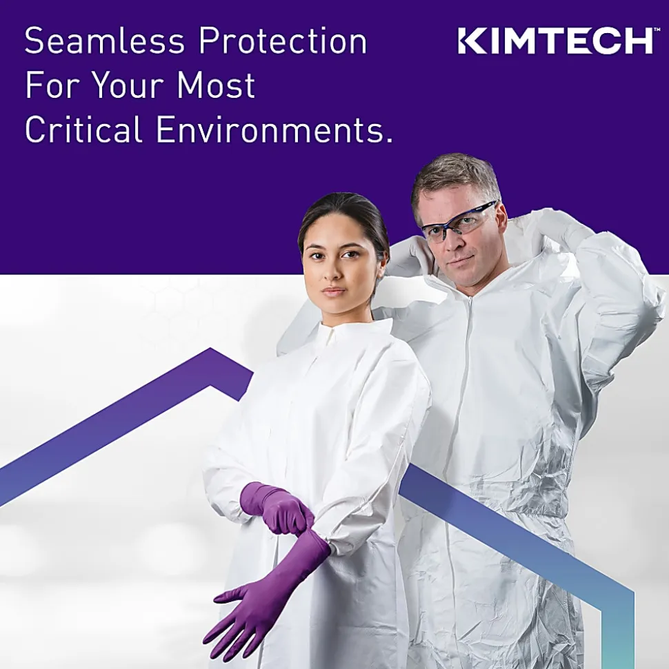 KIMTECH Kimberly Clark Safeskin Purple Nitrile Exam Gloves, Small, Purple, Box Of 100