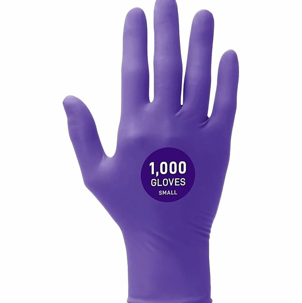 KIMTECH Kimberly Clark Safeskin Purple Nitrile Exam Gloves, Small, Purple, Box Of 100