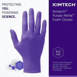 KIMTECH Kimberly Clark Safeskin Nitrile Exam Gloves, Extra Large, Purple, Box Of 90