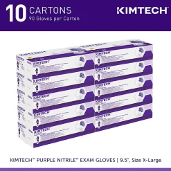 KIMTECH Kimberly Clark Safeskin Nitrile Exam Gloves, Extra Large, Purple, Box Of 90