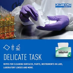 KIMTECH Kimwipes 1-Ply Delicate Task Wipers, 4-7/16" x 8-7/16", White, Box Of 280 Wipes