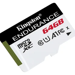 Kingston High Endurance SDCE 64 GB Class 10/UHS-I (U1) microSDXC - 1 - 95 MB/s Read - 30 MB/s Write - 2 Year Warranty