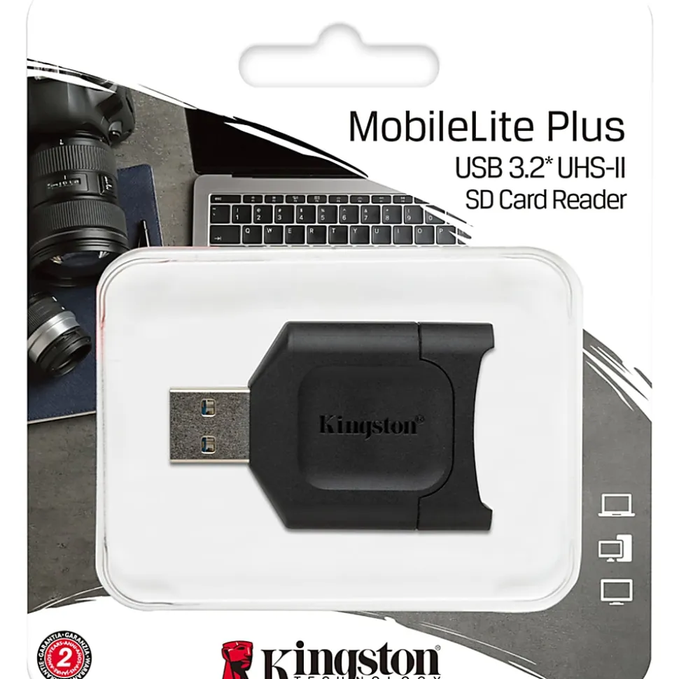 Kingston MobileLite Plus SD Reader - SDHC, SDXC, SD - USB 3.2 (Gen 1) Type A - External