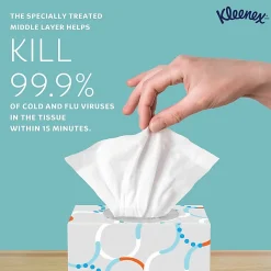 Kleenex® Anti-Viral® 3-Ply Facial Tissue, White, 68 Sheets Per Box, Carton Of 12