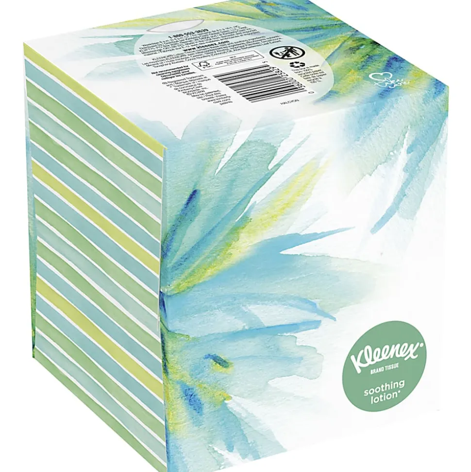Kleenex® BOUTIQUE™ 3-Ply Facial Tissue With Lotion, Cold Care, 75 Sheets Per Box