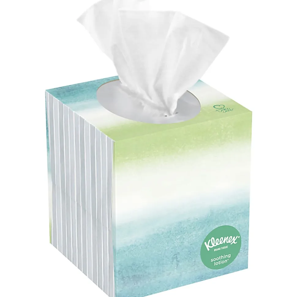 Kleenex® BOUTIQUE™ 3-Ply Facial Tissue With Lotion, Cold Care, 75 Sheets Per Box