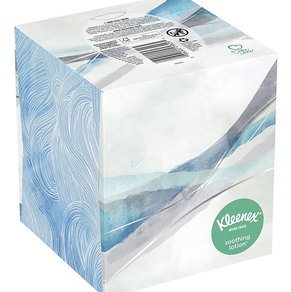 Kleenex® BOUTIQUE™ 3-Ply Facial Tissue With Lotion, Cold Care, 75 Sheets Per Box