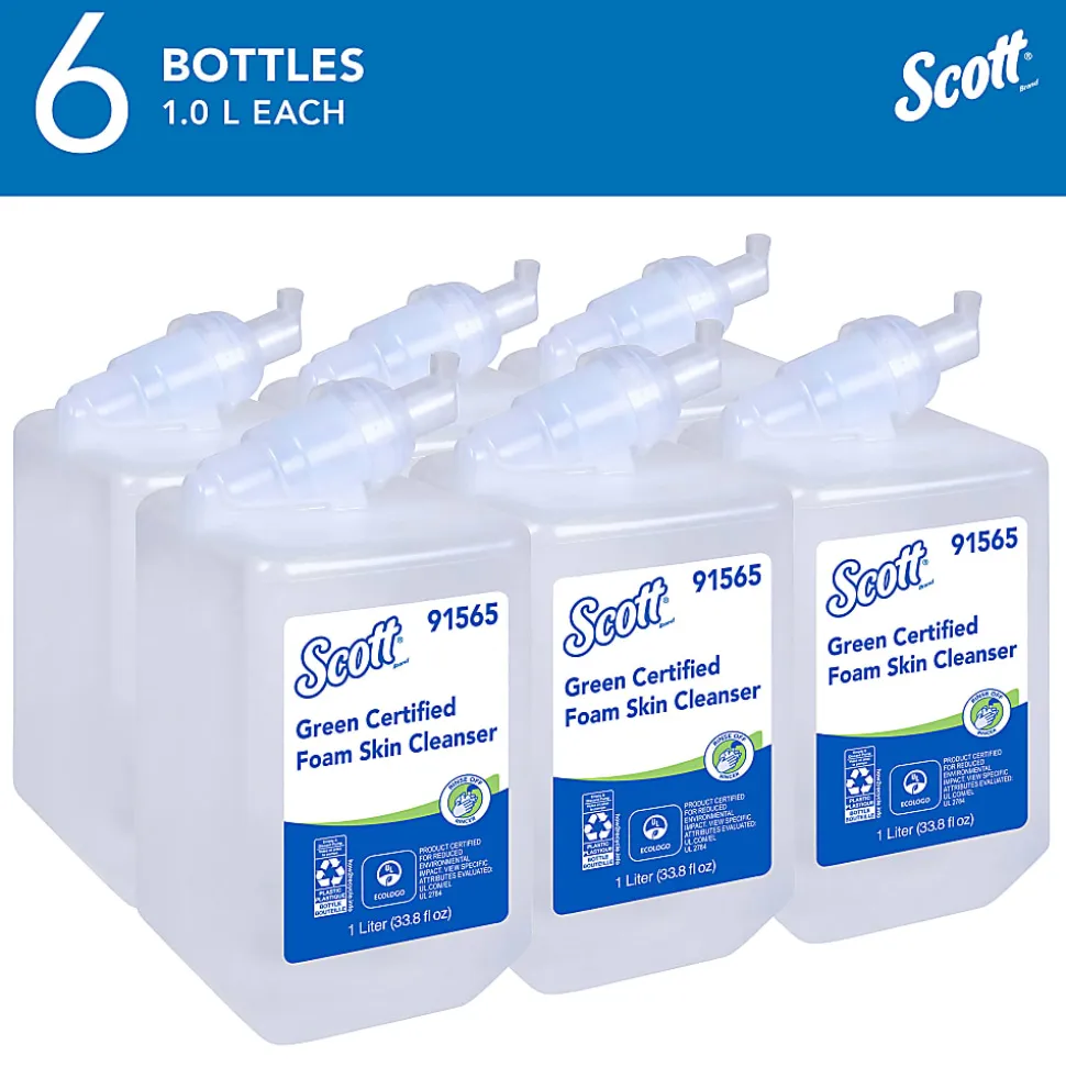 Kleenex® Foam Skin Cleanser Soap, Unscented, 33.8 Oz, Carton of 6 Cleansers