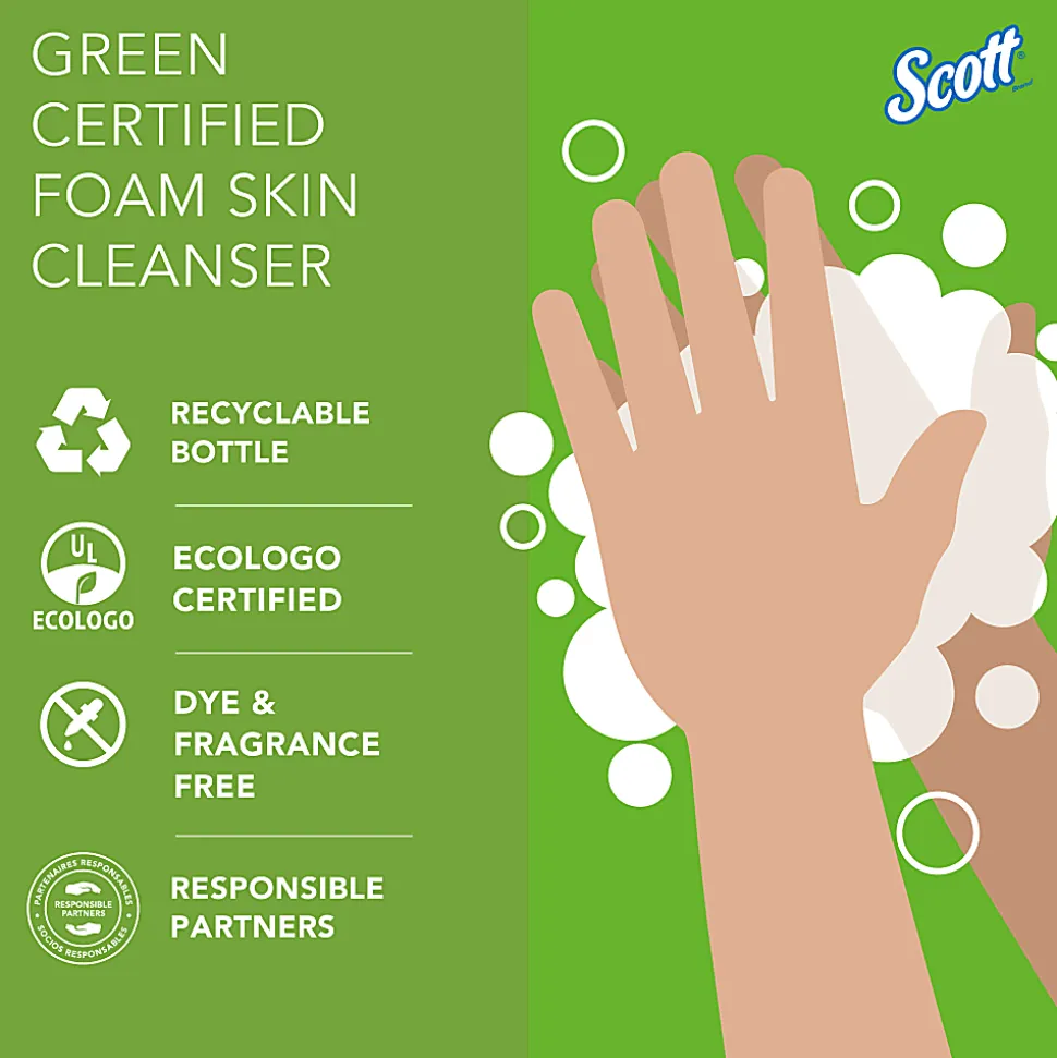 Kleenex® Foam Skin Cleanser Soap, Unscented, 33.8 Oz, Carton of 6 Cleansers