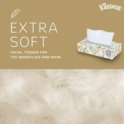Kleenex® FSC Certified 2-Ply Facial Tissues, 8 2/5" x 8 3/5", White, 125 Tissues Per Box, Case Of 48 Boxes
