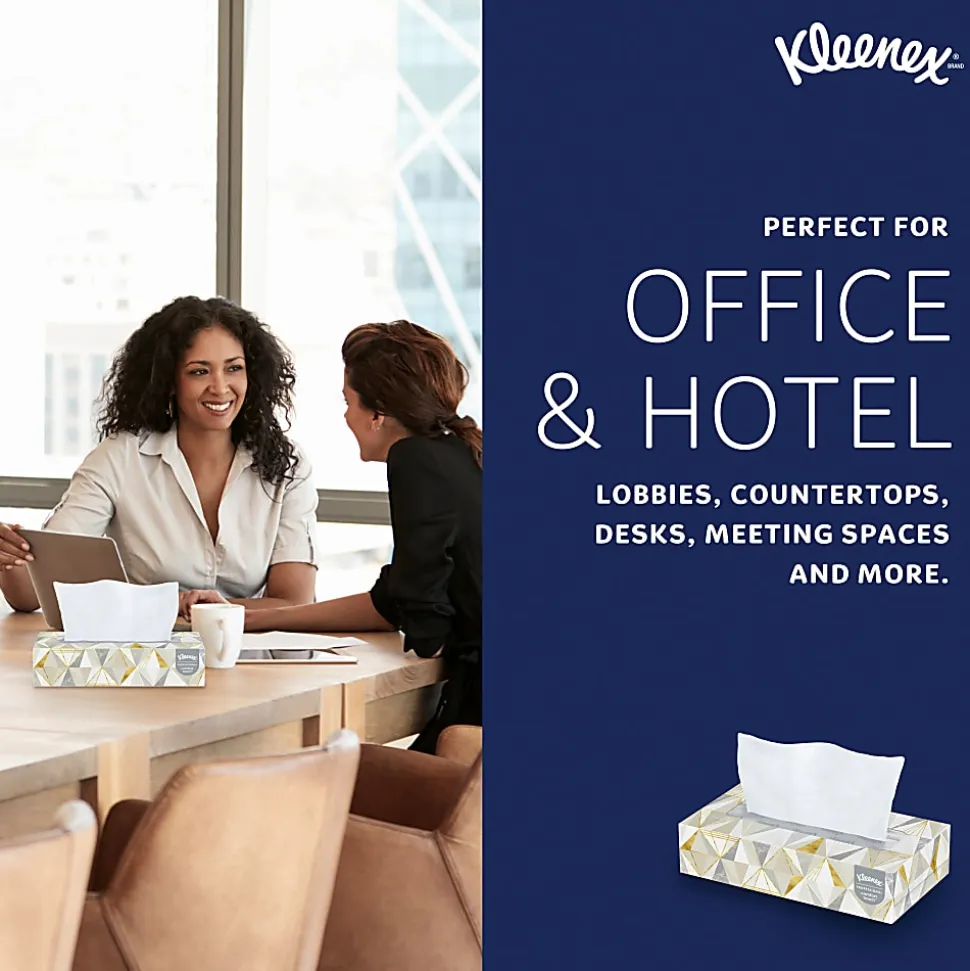 Kleenex® FSC Certified 2-Ply Facial Tissues, 8 2/5" x 8 3/5", White, 125 Tissues Per Box, Case Of 48 Boxes