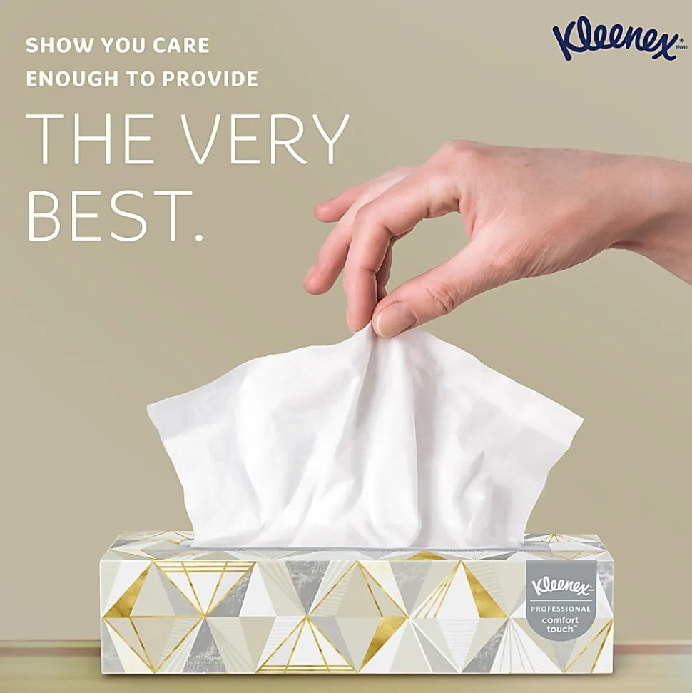 Kleenex® FSC Certified 2-Ply Facial Tissues, 8 2/5" x 8 3/5", White, 125 Tissues Per Box, Case Of 48 Boxes