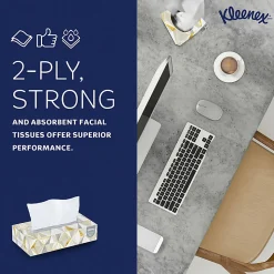 Kleenex® FSC Certified 2-Ply Facial Tissues, 8 2/5